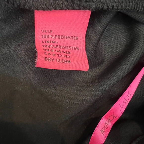 Y2K Betsey Johnson Iconic Bambi Kimono Sleeve Ruffle Dress Black Pink Roses Vint - Picture 5 of 7